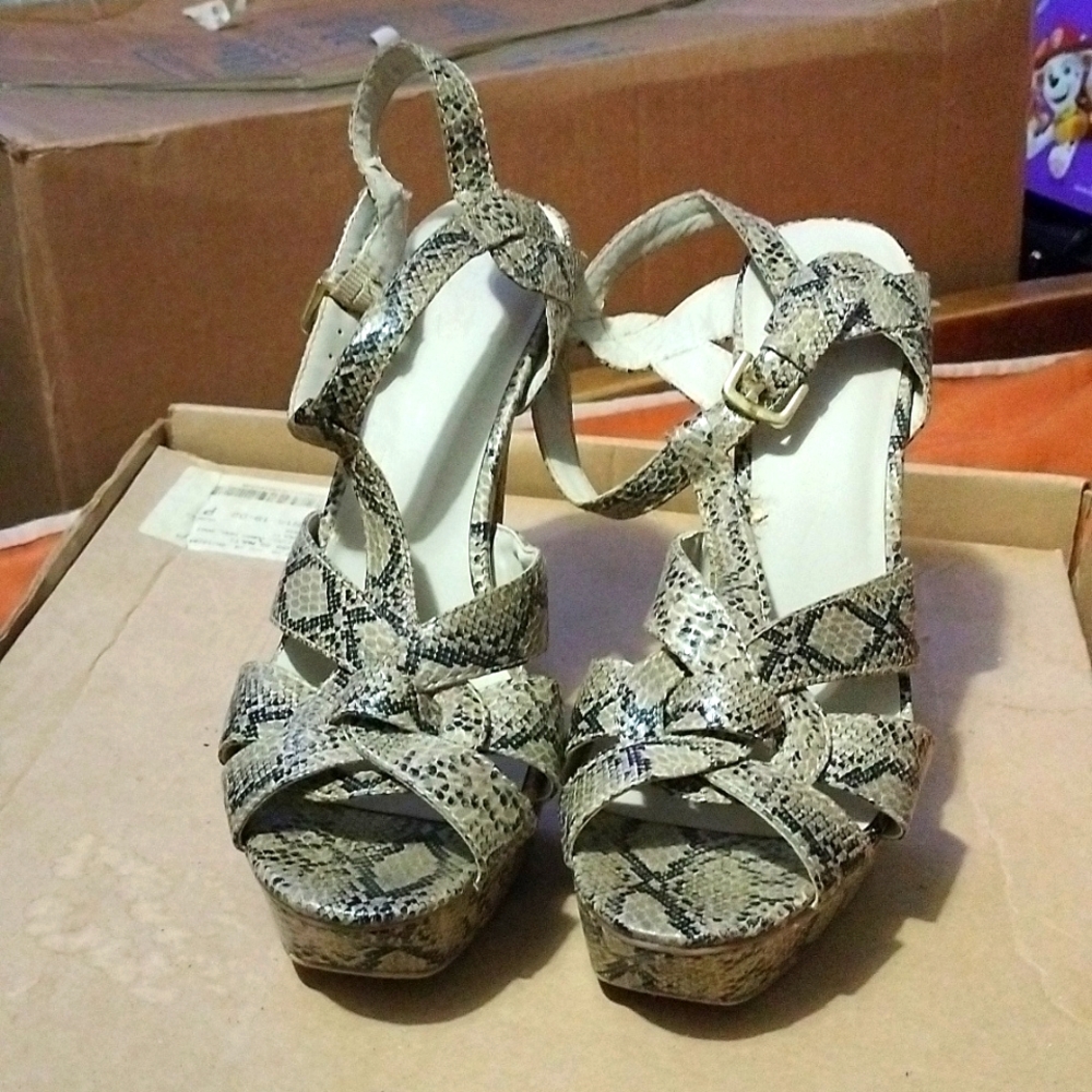 Snake skin heels